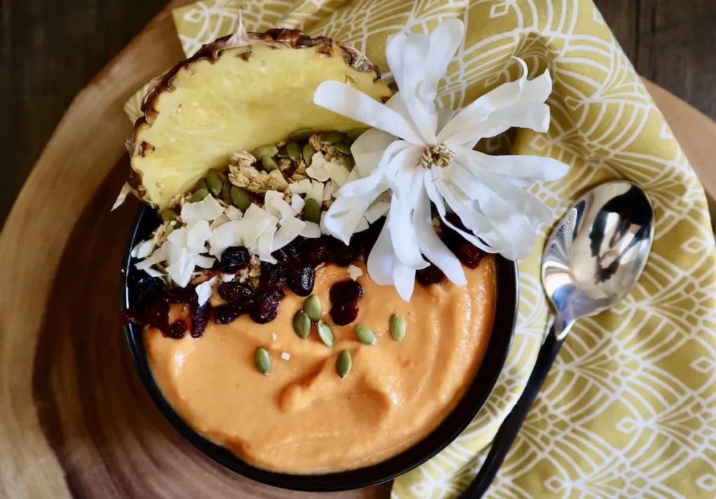 Sweet Potato Pineapple Smoothie Bowl