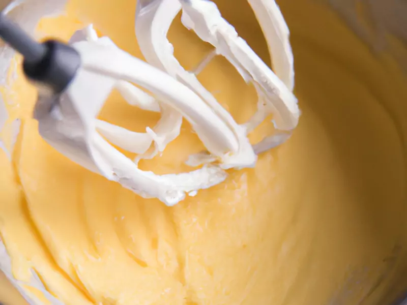 Creaming butter and sugar with mixer