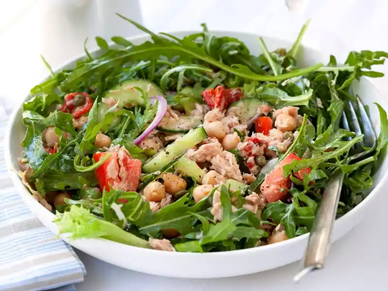 Mexican tuna salad in bowl