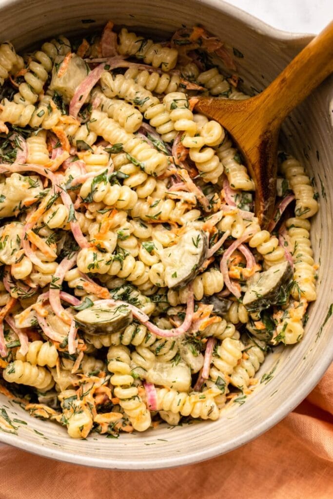 Dill Pickle Pasta Salad