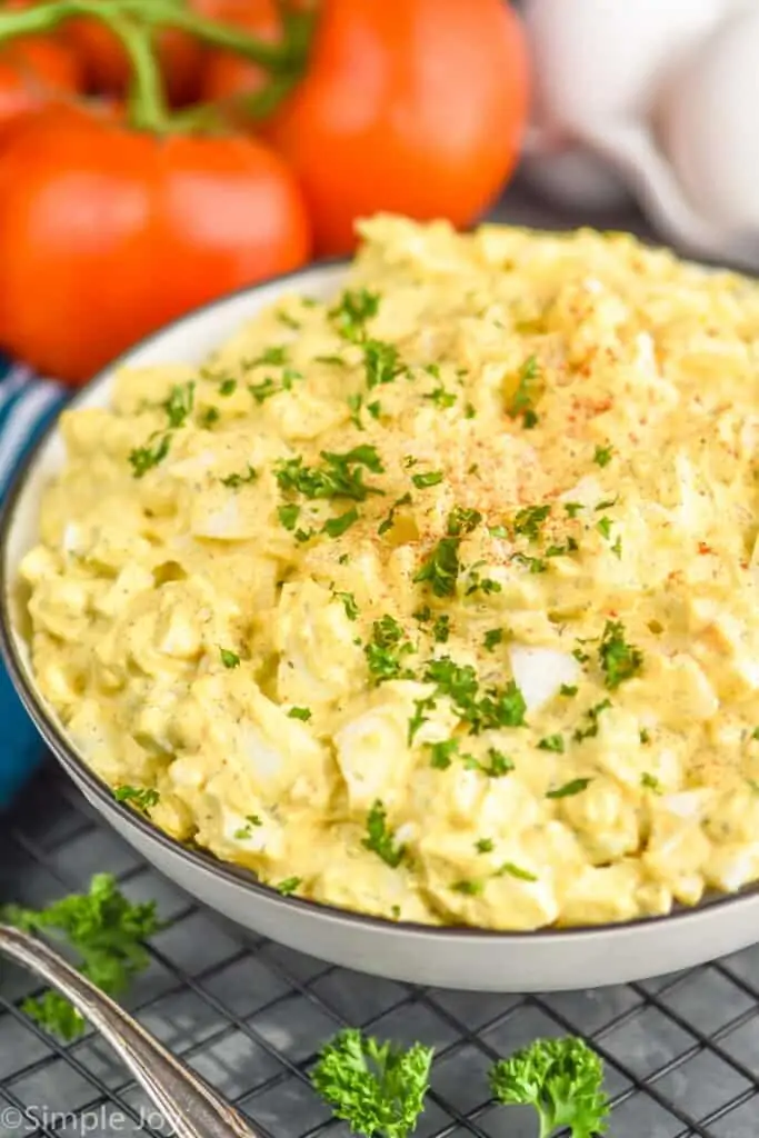  classic egg salad featuring chopped hard-boiled eggs mixed with mayonnaise