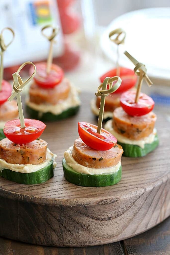 Sausage Cucumber Bites