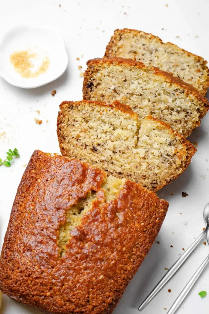 moist and golden-brown loaf of banana bread