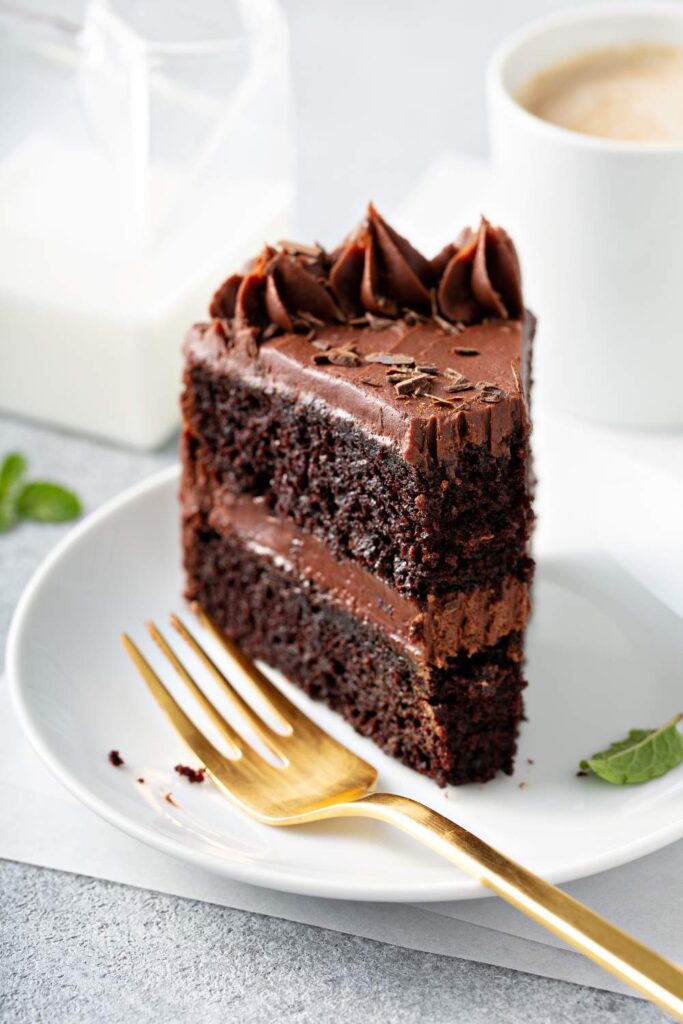 slice of chocolate cake