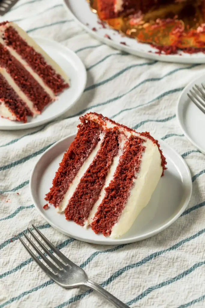 red velvet cake in white plate