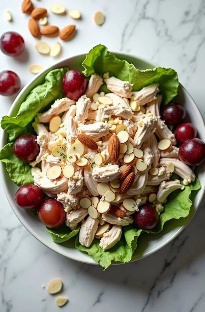 Chicken Salad with Grapes in bowl