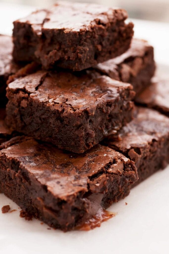 stack of pumpkin brownies