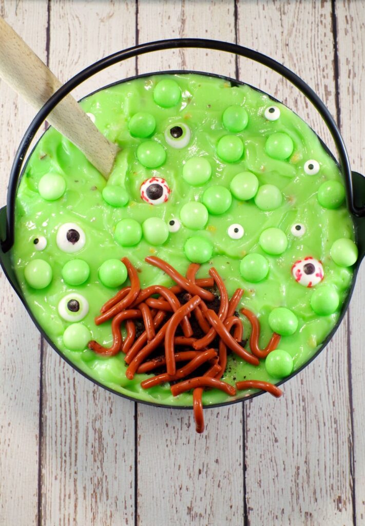 Witches Brew Halloween Trifle of green color