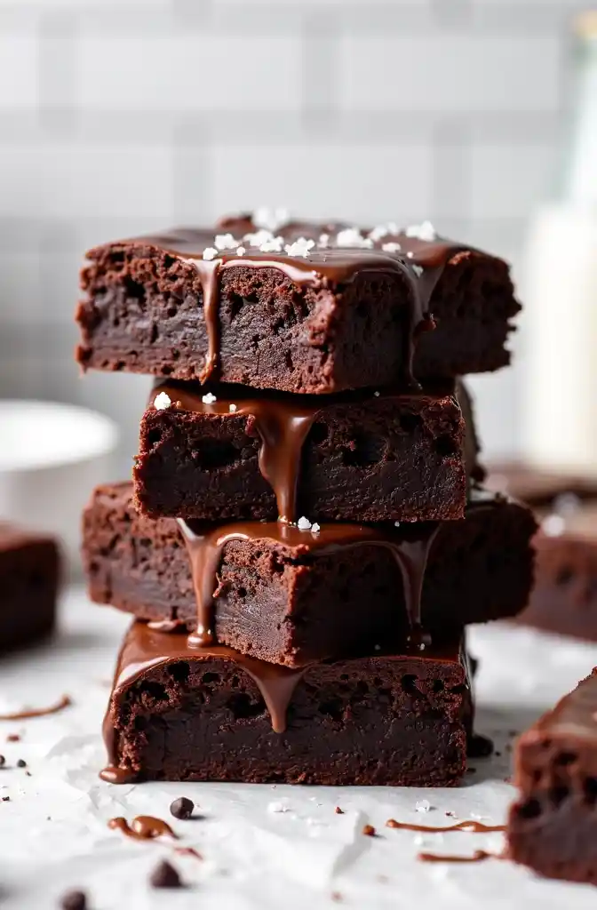 stack of Zucchini Brownies