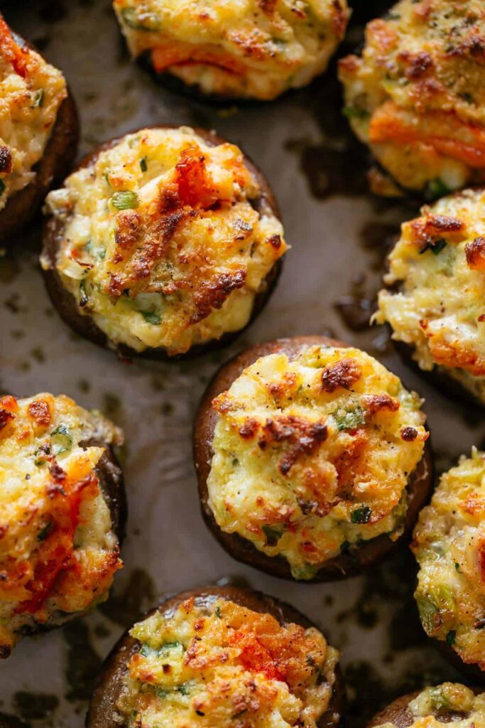 top view image of Crab Stuffed Mushrooms