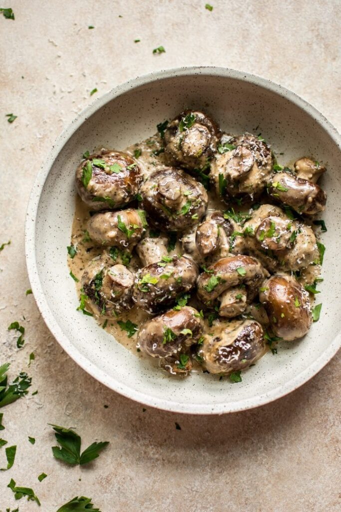 Creamy Garlic Mushrooms