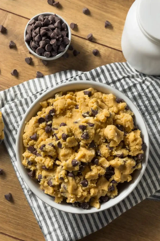 edible cookie dough in bowl