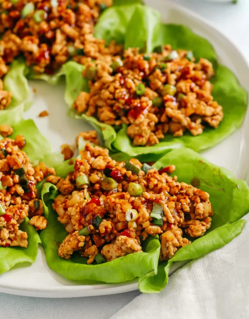 Close view image of Asian Turkey Lettuce Wraps 