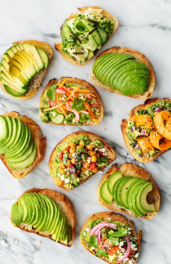 top view image of avocado toast