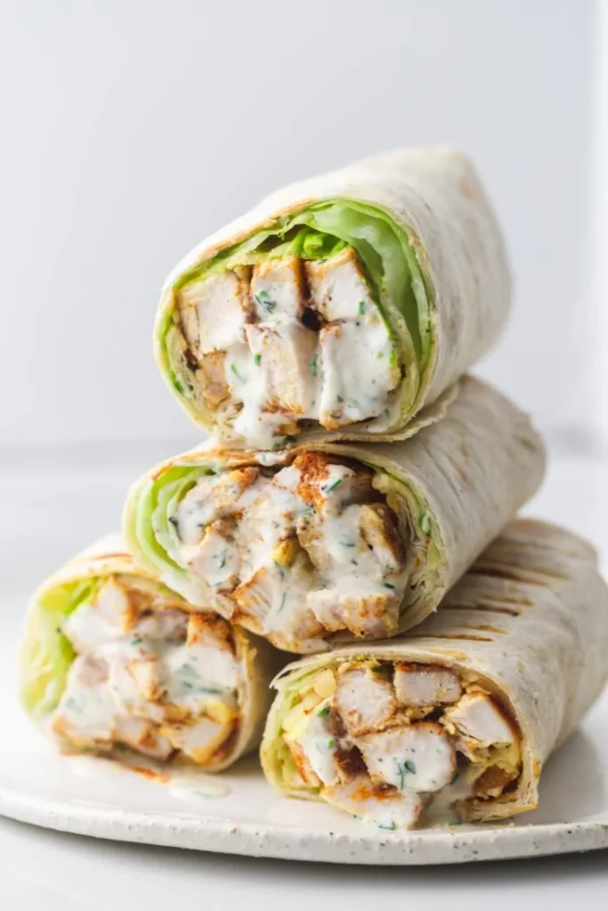 Grilled Chicken Wraps in plate