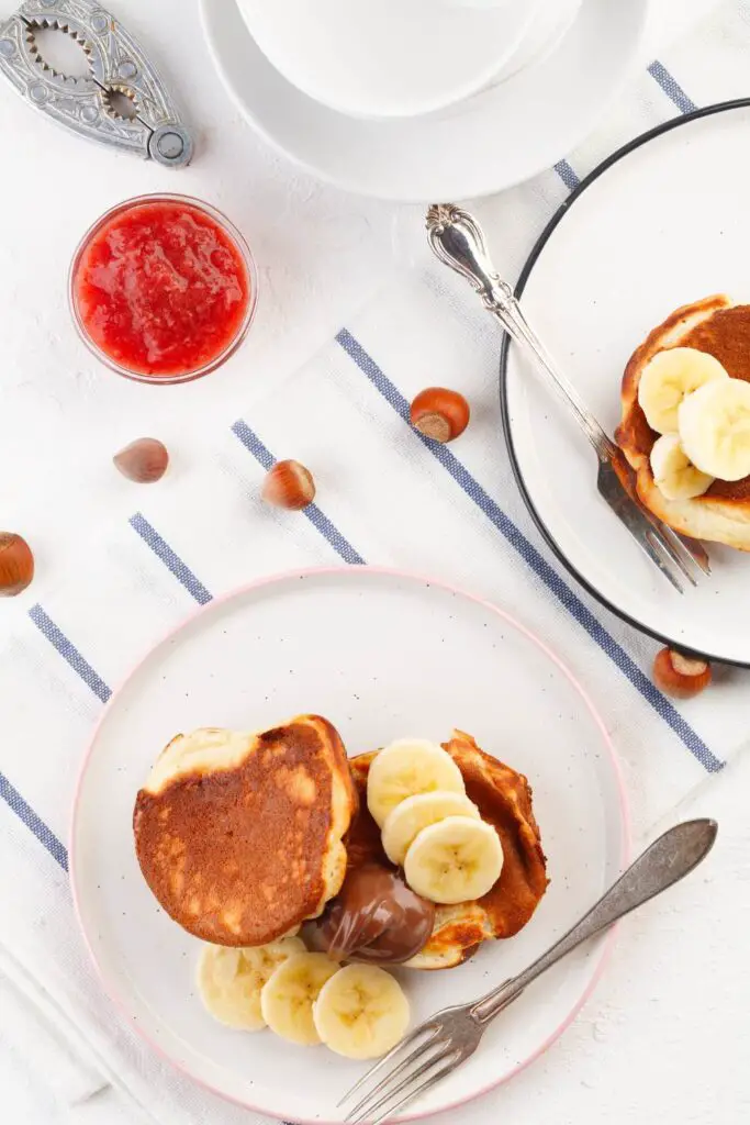 top view image of Peanut Butter Banana Pancakes Baby