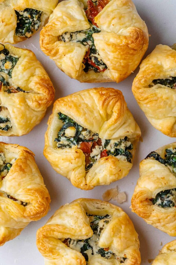 top view of Spinach Puffs