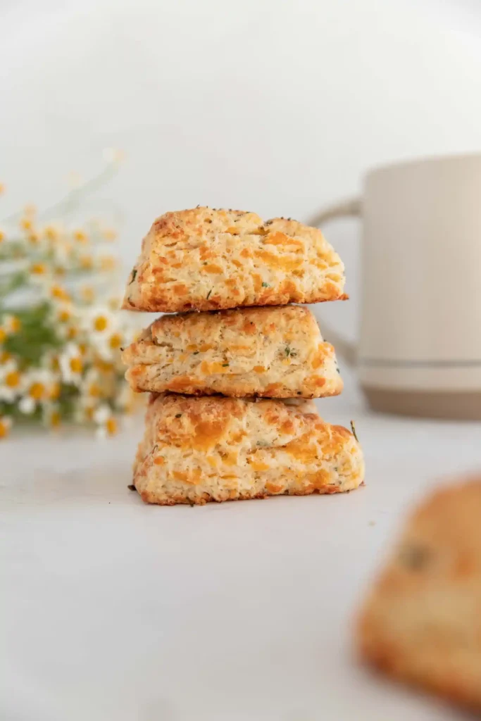 stacks of Cheddar And Chive Biscuits