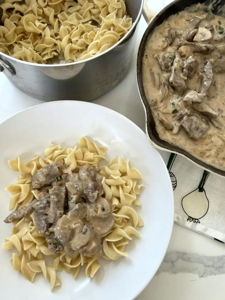 Beef Stroganoff with Egg Noodles