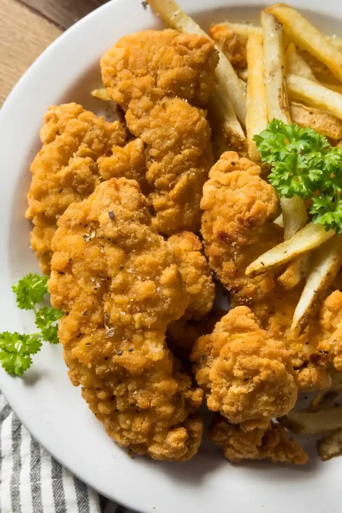 Fried-Chicken-Tenders in plate