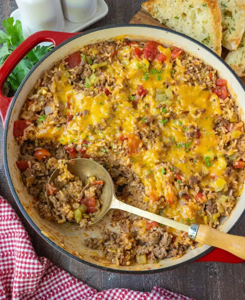 Ground Beef and Rice Casserole