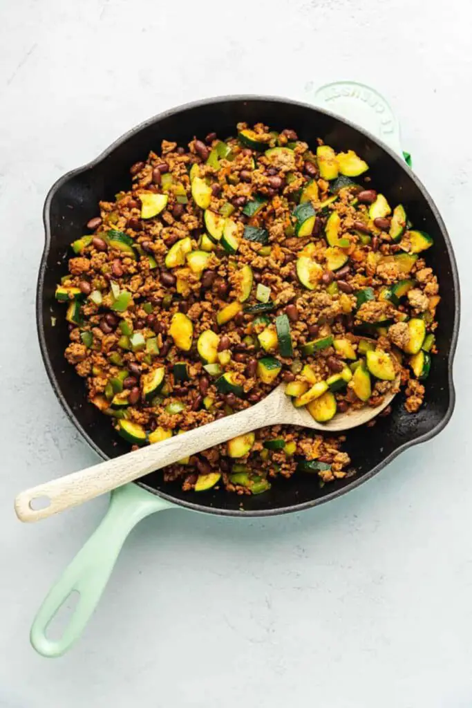 Keto Ground Beef and Zucchini Skillet