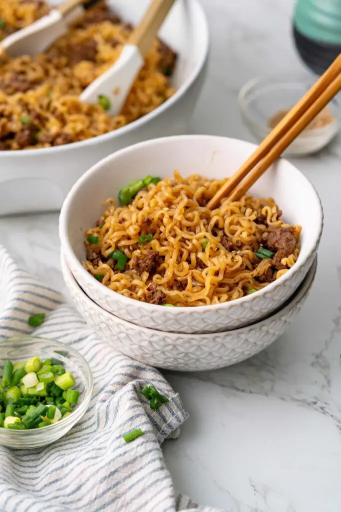 Korean-Style Ground Beef Ramen Recipe