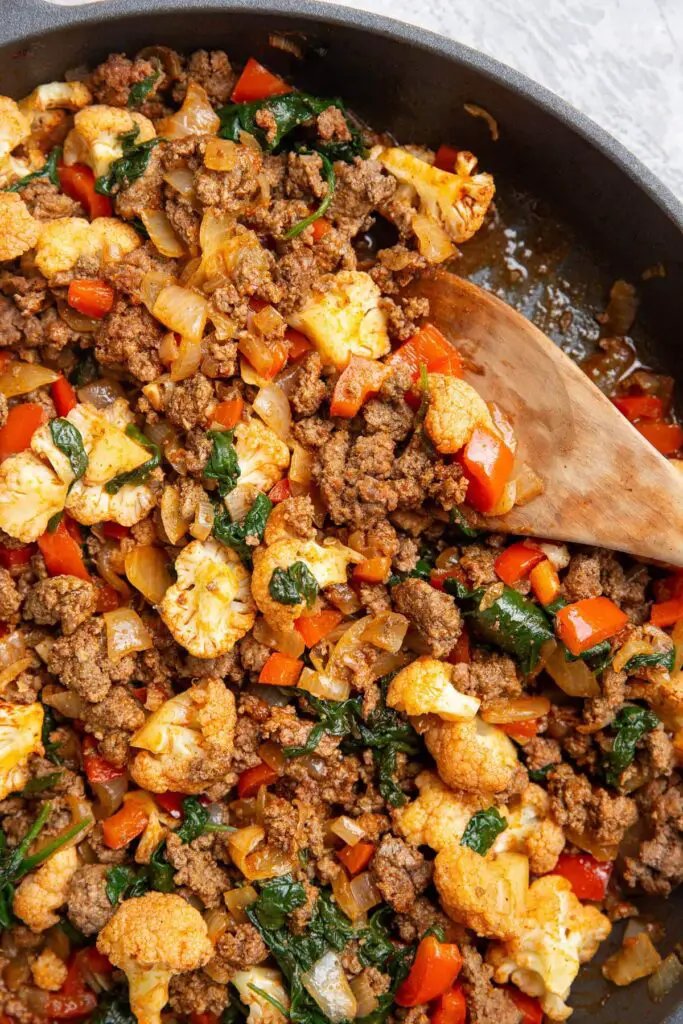 Mexican-Inspired Ground Beef and Cauliflower Skillet