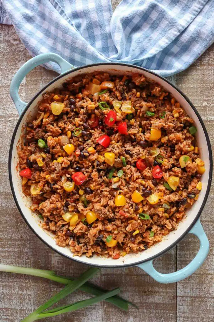 One-Pan Ground Beef and Rice