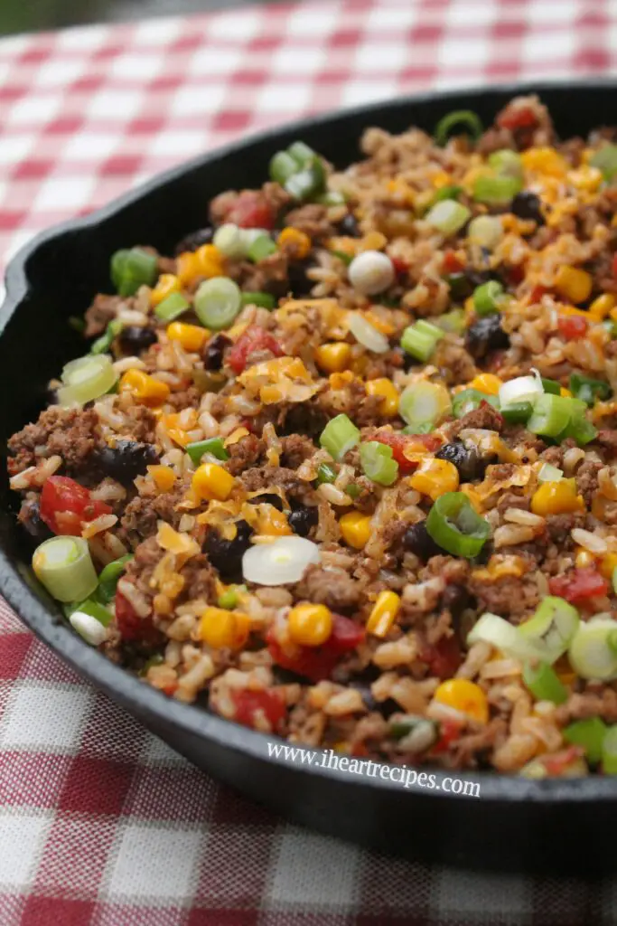 Tex Mex Ground Beef Skillet