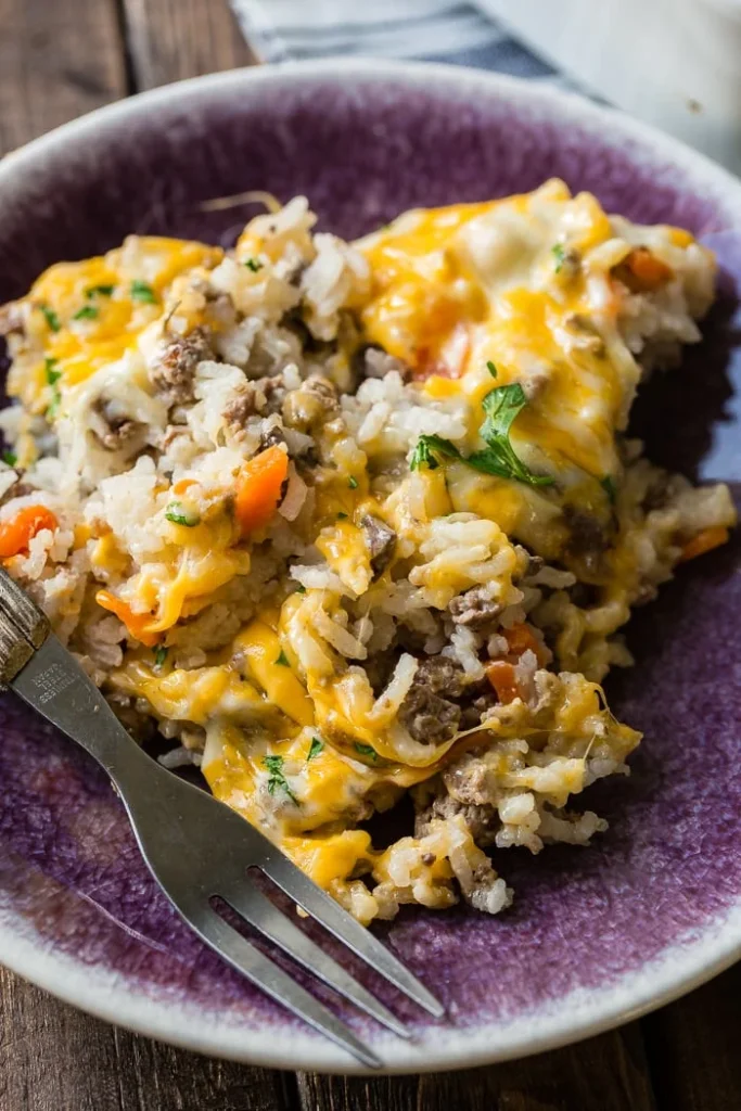 Ground Beef and Rice Casserole