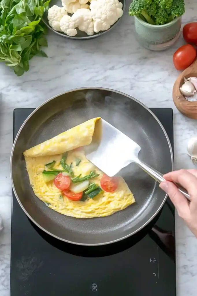  omelette cook on medium heat 