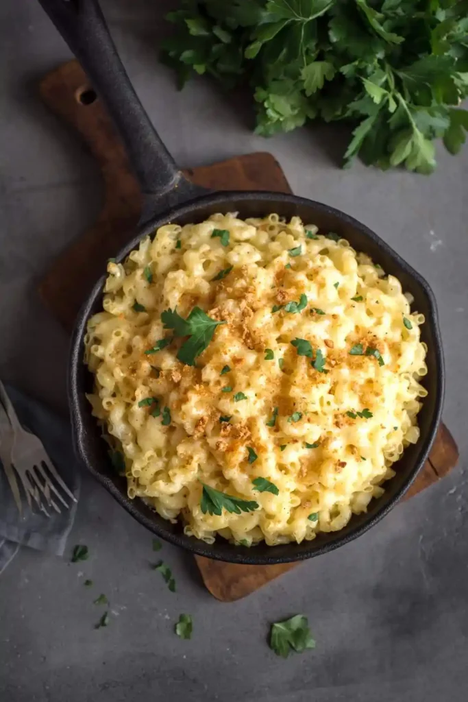 mac and cheese in aluminum pan