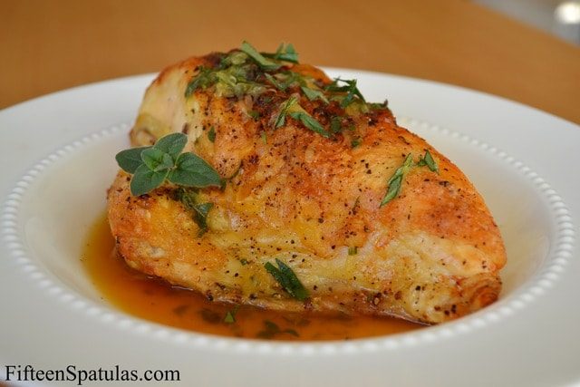 Crispy Skinned Chicken Breast with Herb Sauce