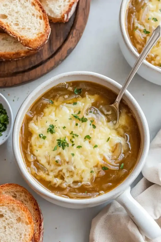 Longhorn French Onion Soup in bowl