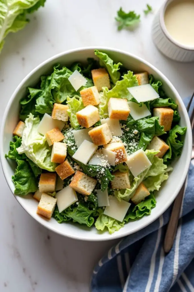 top down view of Texas Roadhouse's Caesar salad dressing 