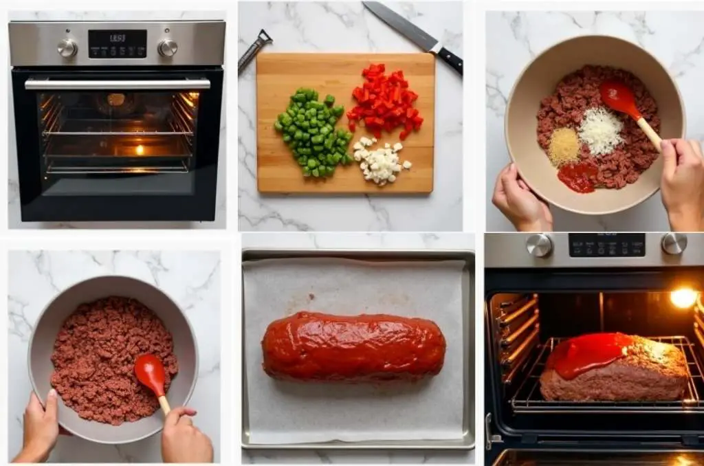 step by step instructions for making Brenda Gantt’s Meatloaf