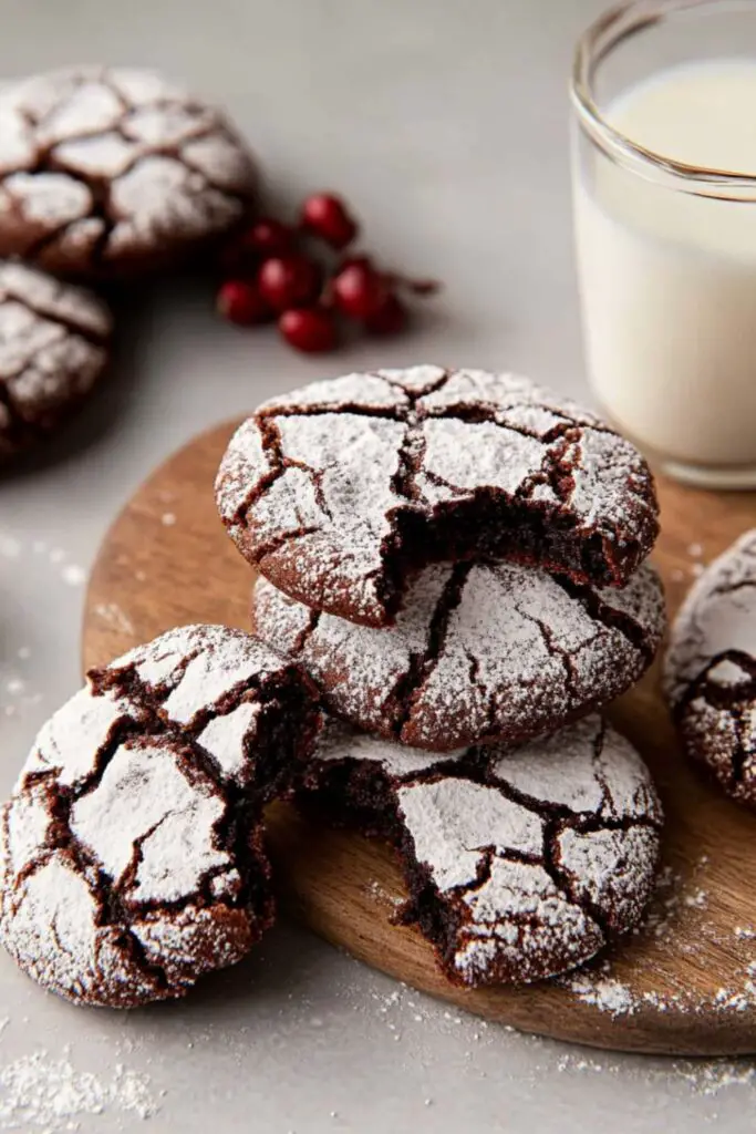 stacks of Chocolate Crinkles Filipino