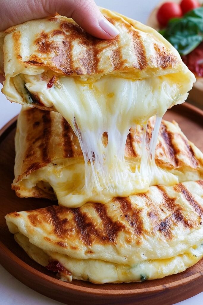 Cheesy  Flatbread Sandwiches