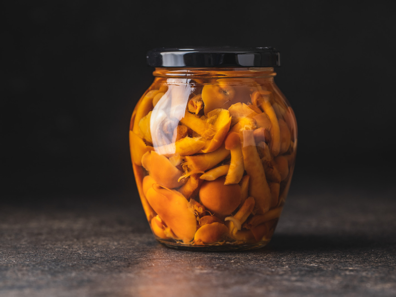 Pickled chicken of the woods 