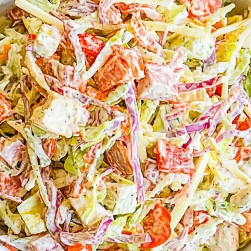 close view of grinder salad recipe