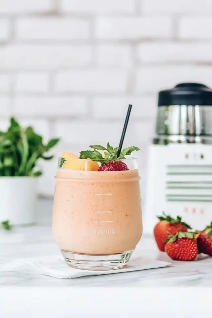 Mango Peach Strawberry Smoothie