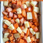 pineapple sweet potato recipe in rectangular dish