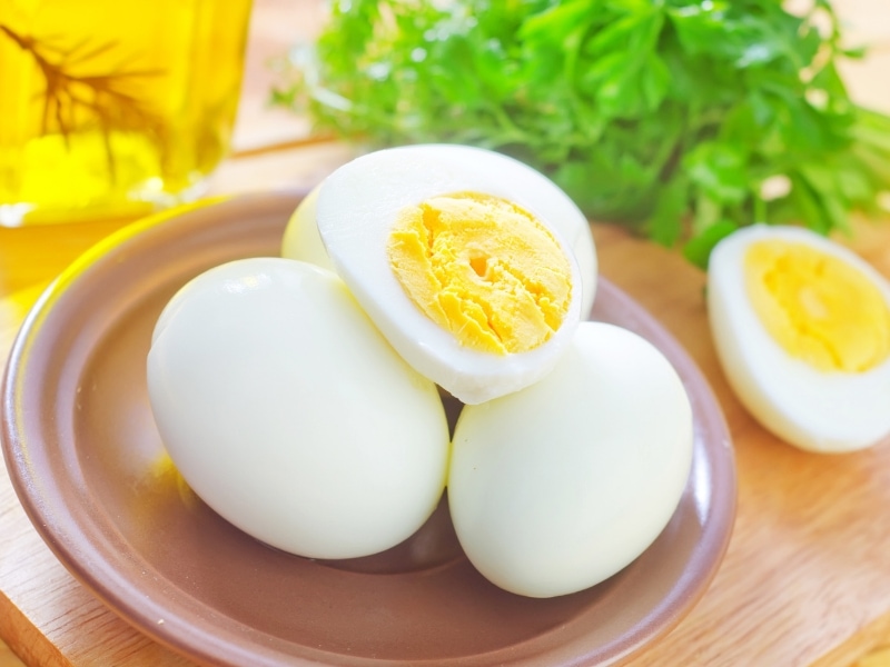 Eggs in plate