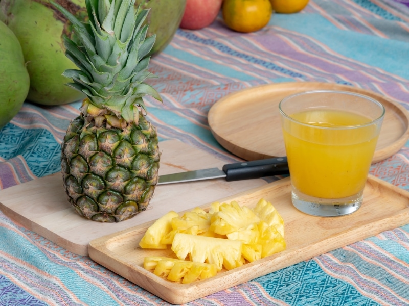 Pineapple on tray