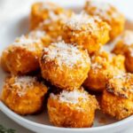 Sweet Potato Puff in white plate