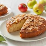 Swedish Apple Cake in plate