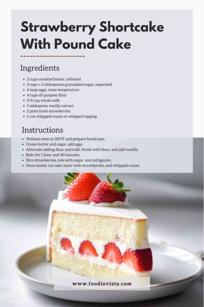 How to Strawberry Shortcake With Pound  Cake step by step 