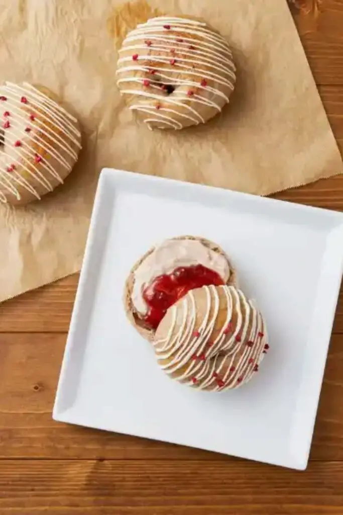 top down view of Strawberry Bagels