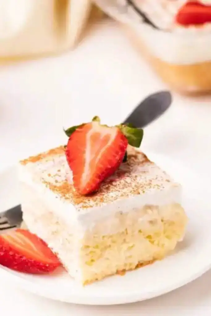 Slice of Strawberry Milk Cake